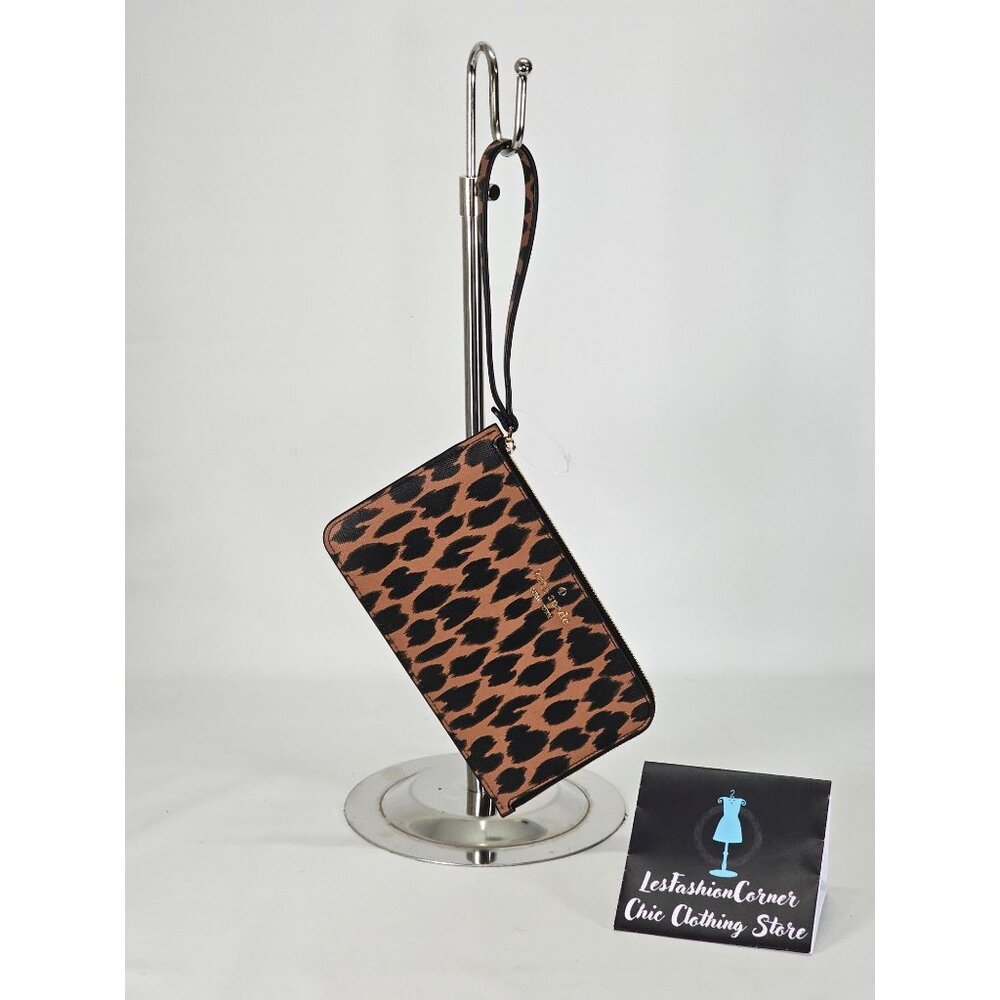 Kate Spade Women's Spotted Print Leather Lucy L-Zip Wristlet Medium 2145